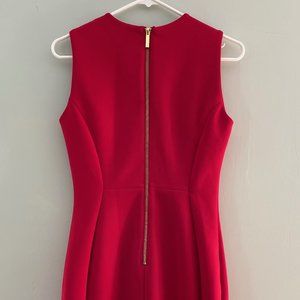 Red Hot Calvin Klein Fitted Dress